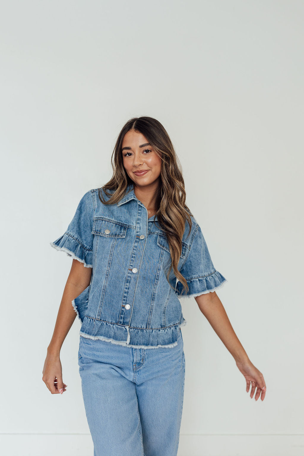 Aurora Short Sleeve Denim Jacket