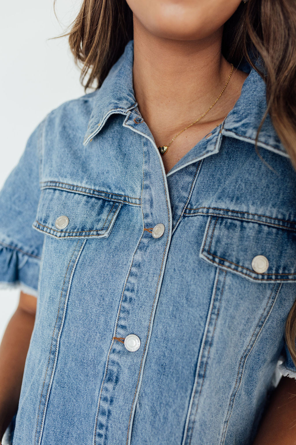 Aurora Short Sleeve Denim Jacket