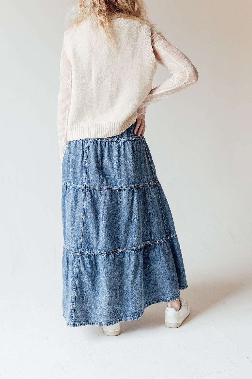 Amoura Denim Maxi Skirt