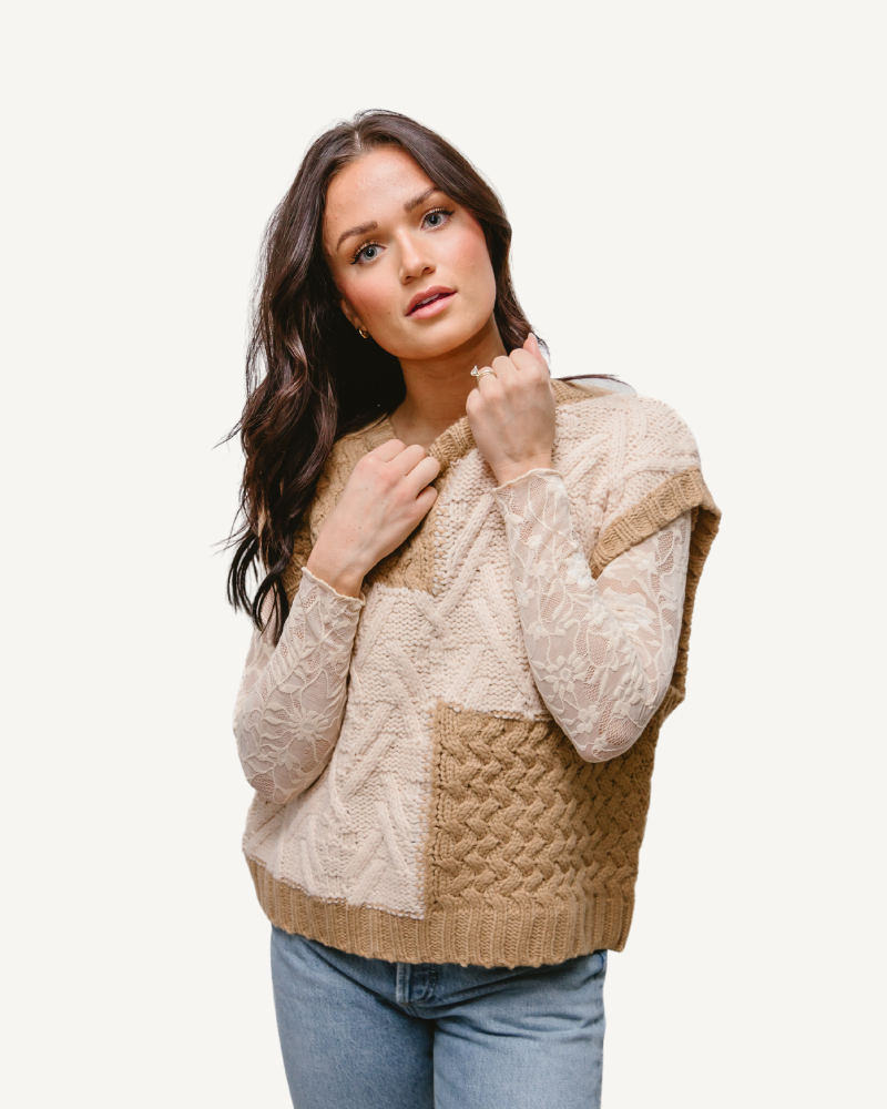 Full Lace Long-Sleeved Halftee