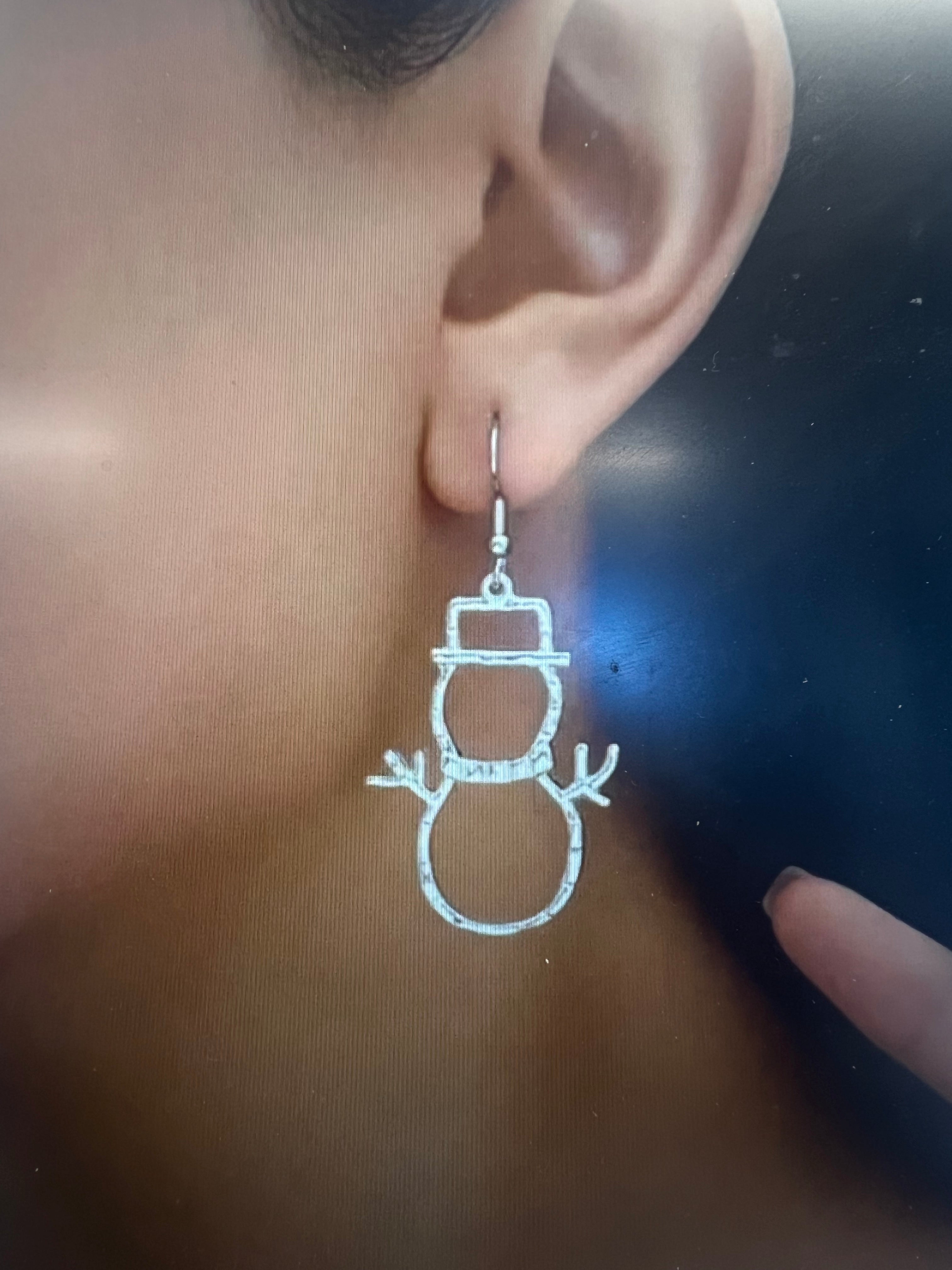 Snowman Earrings