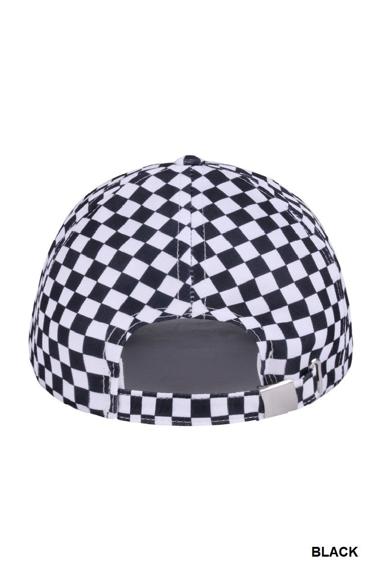 Checkered Pattern Cap