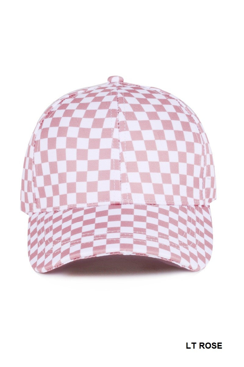 Checkered Pattern Cap