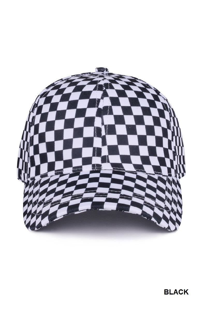 Checkered Pattern Cap