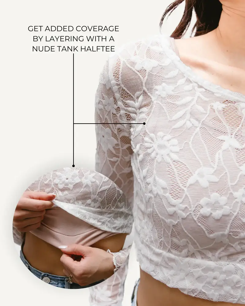 Full Lace Long-Sleeved Halftee