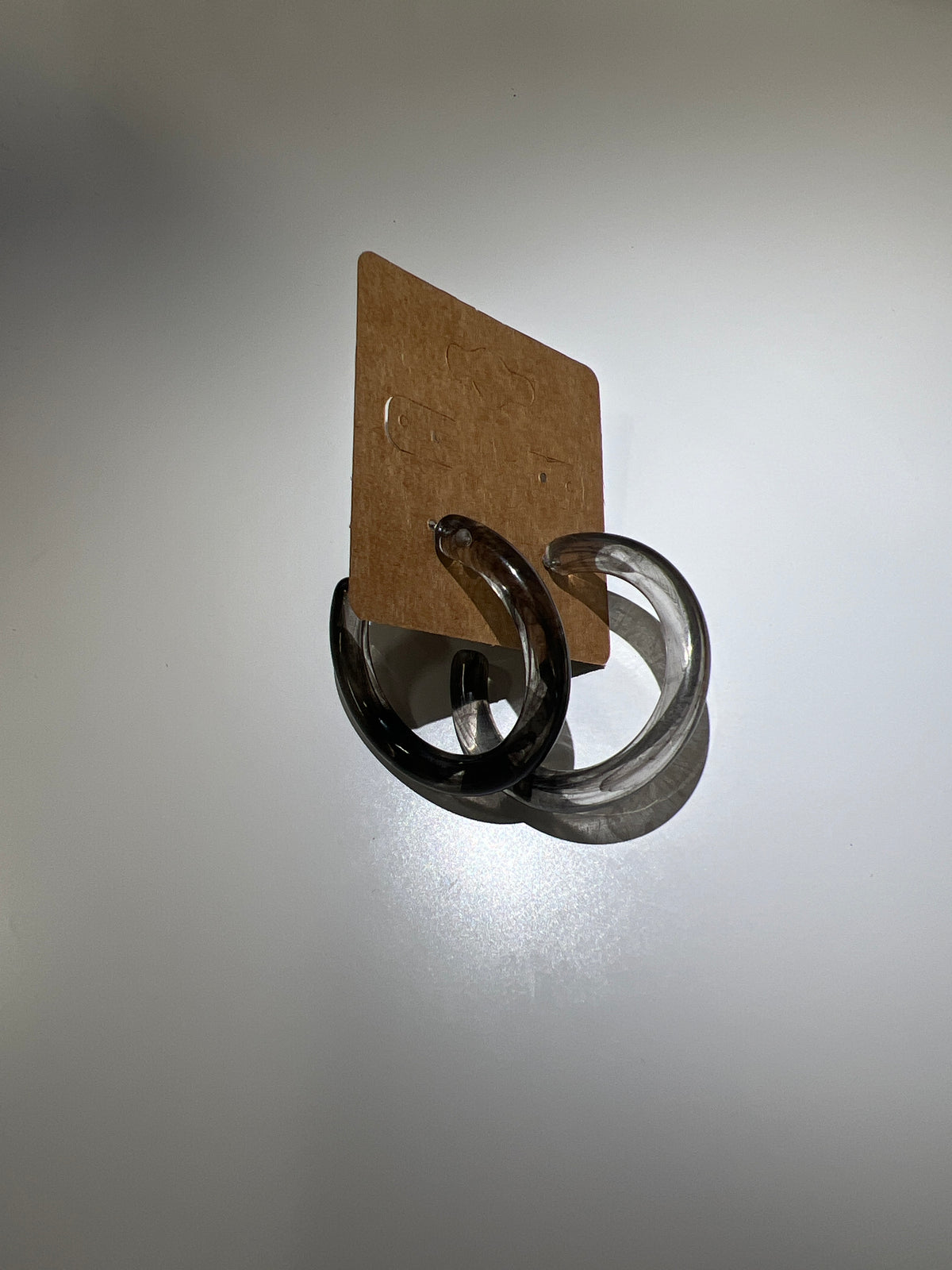 Thin Black Hoop Earrings