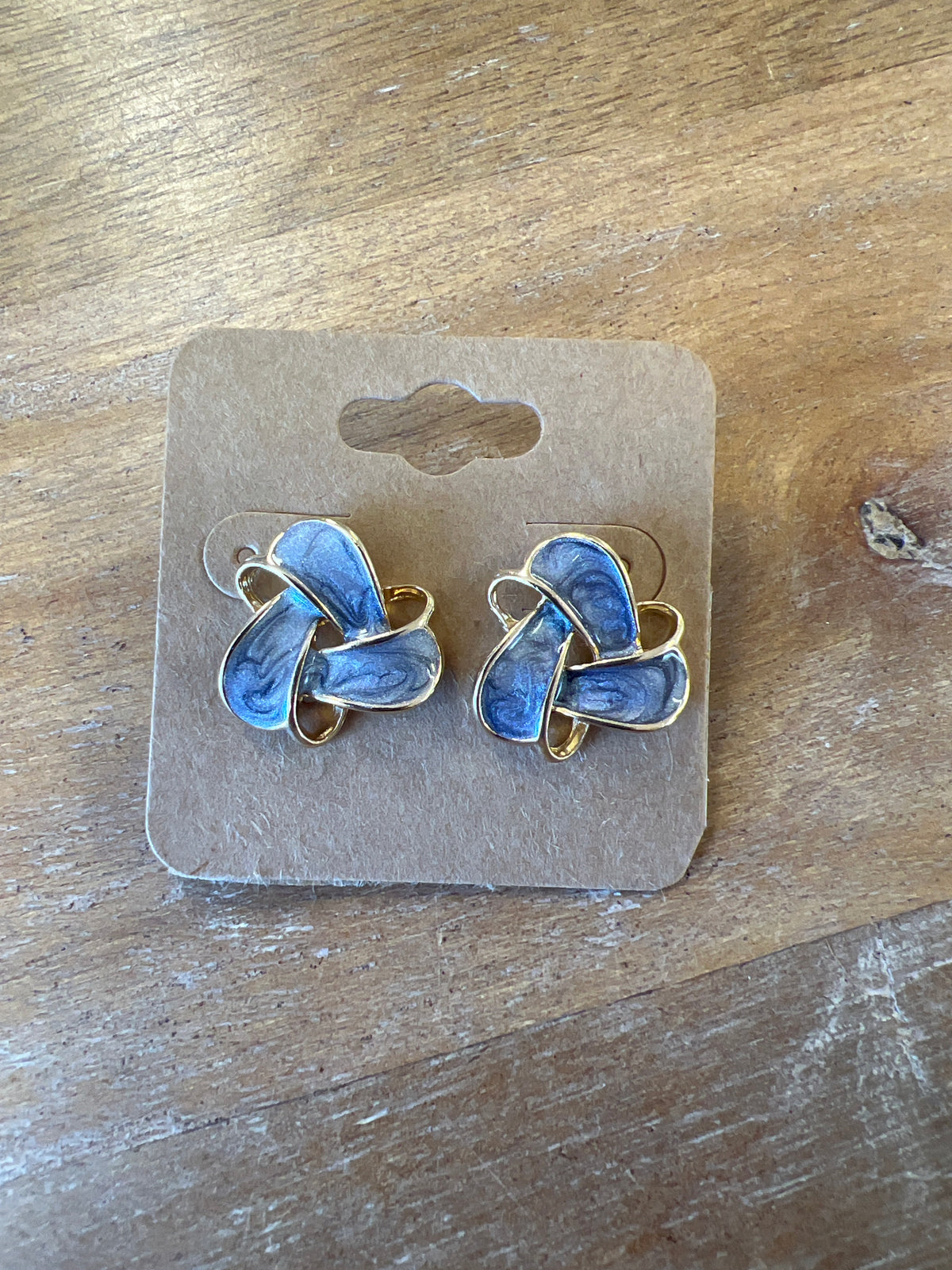Blue Twist Earrings