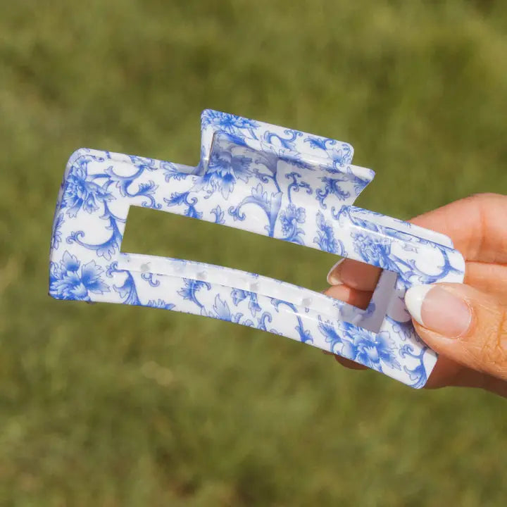 ANDI Blue Chinoiserie Claw Clip
