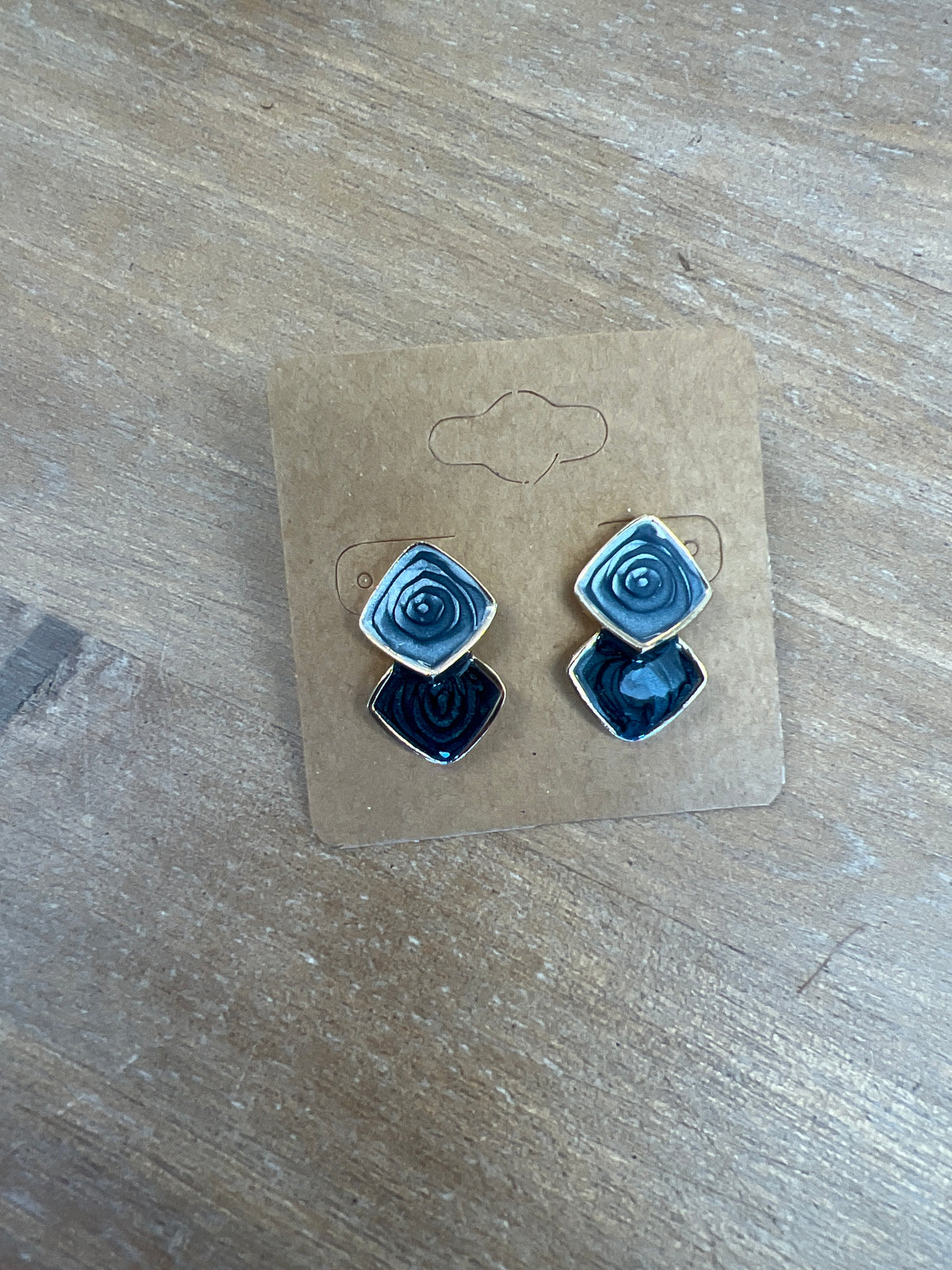 Double Diamond Earrings