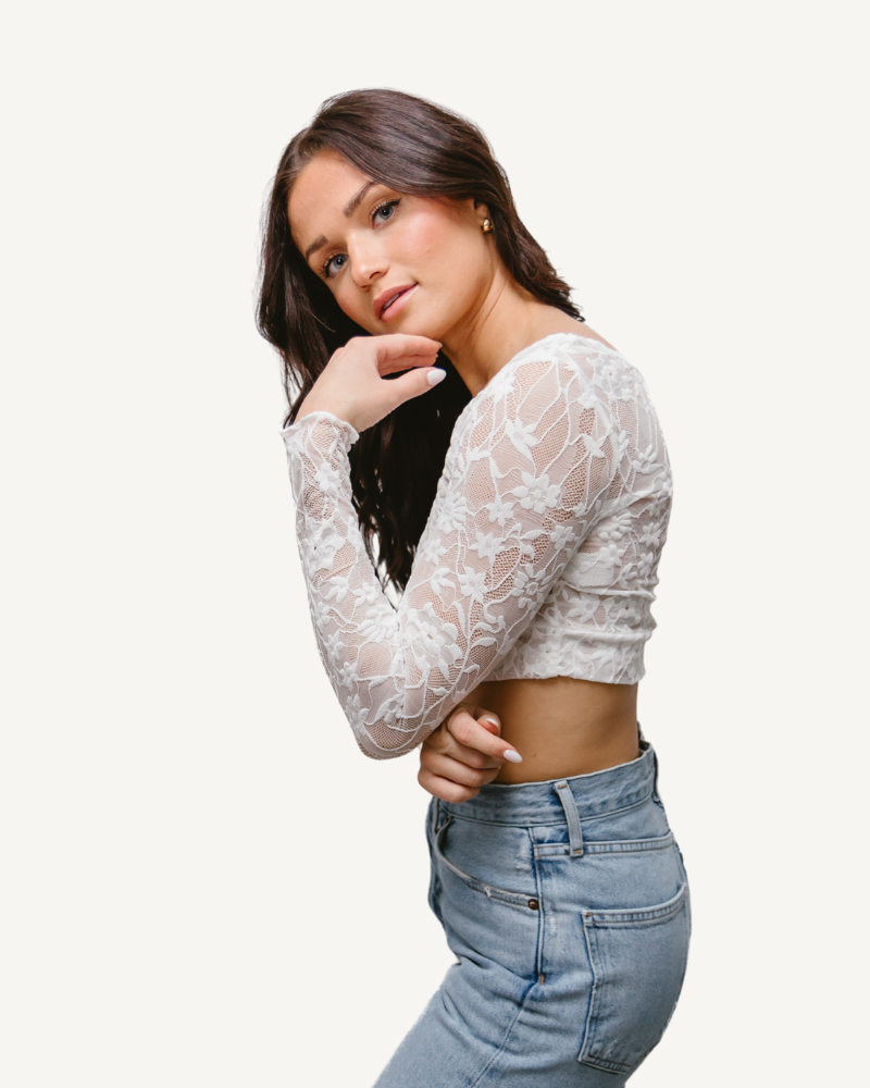 Full Lace Long-Sleeved Halftee
