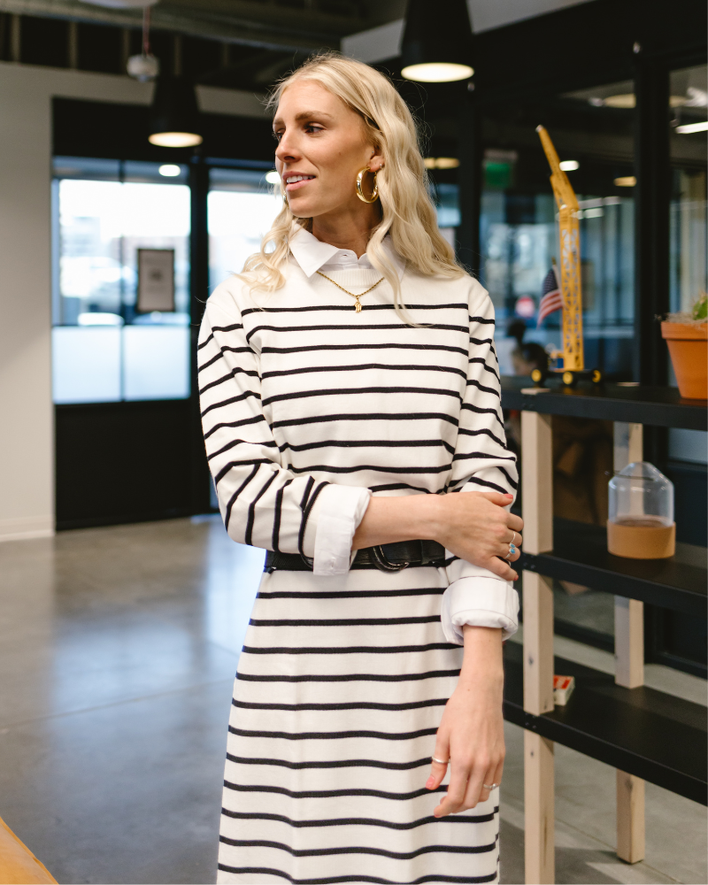 Collared Button Down Halftee
