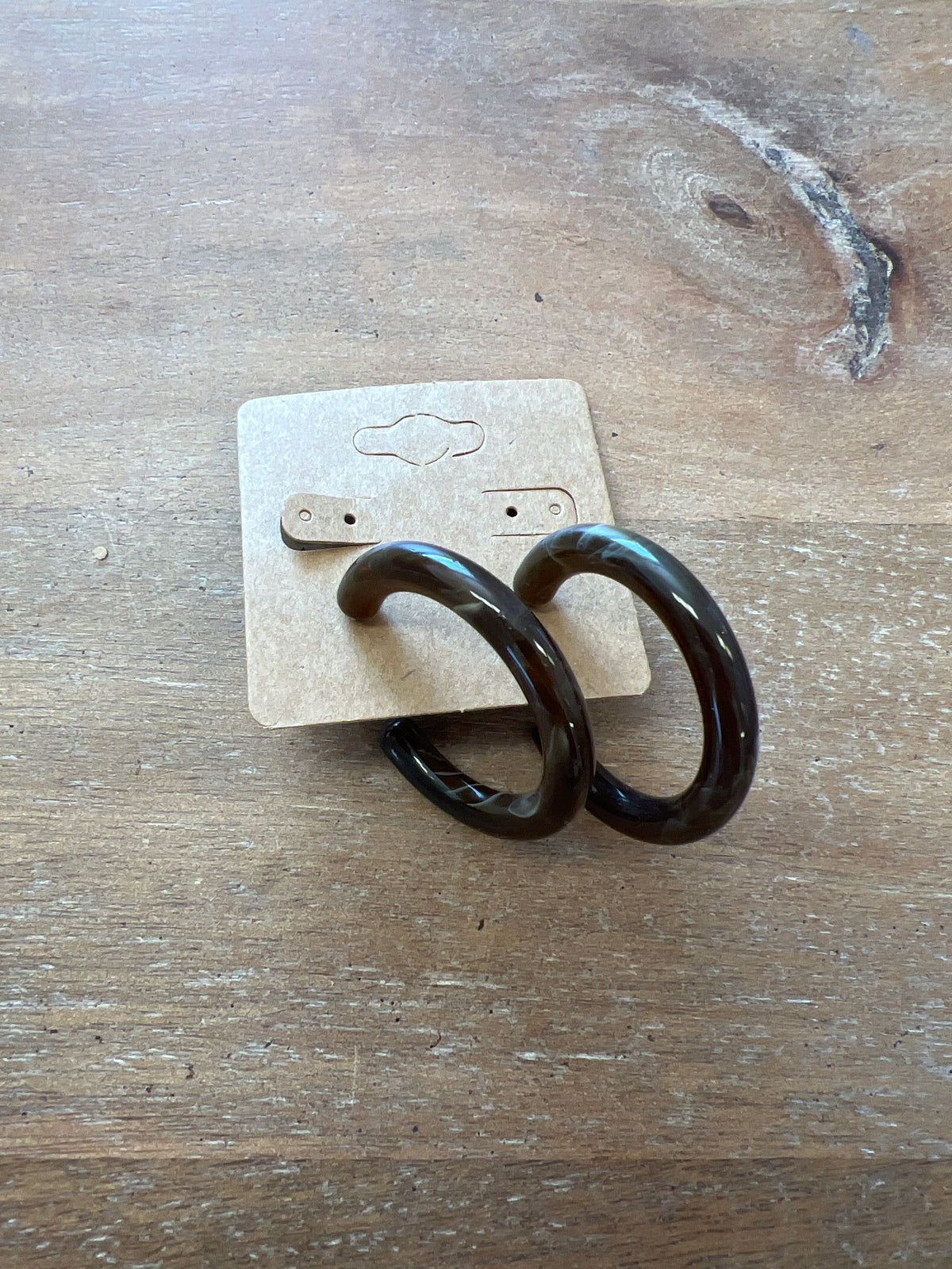 Thin Brown Earrings