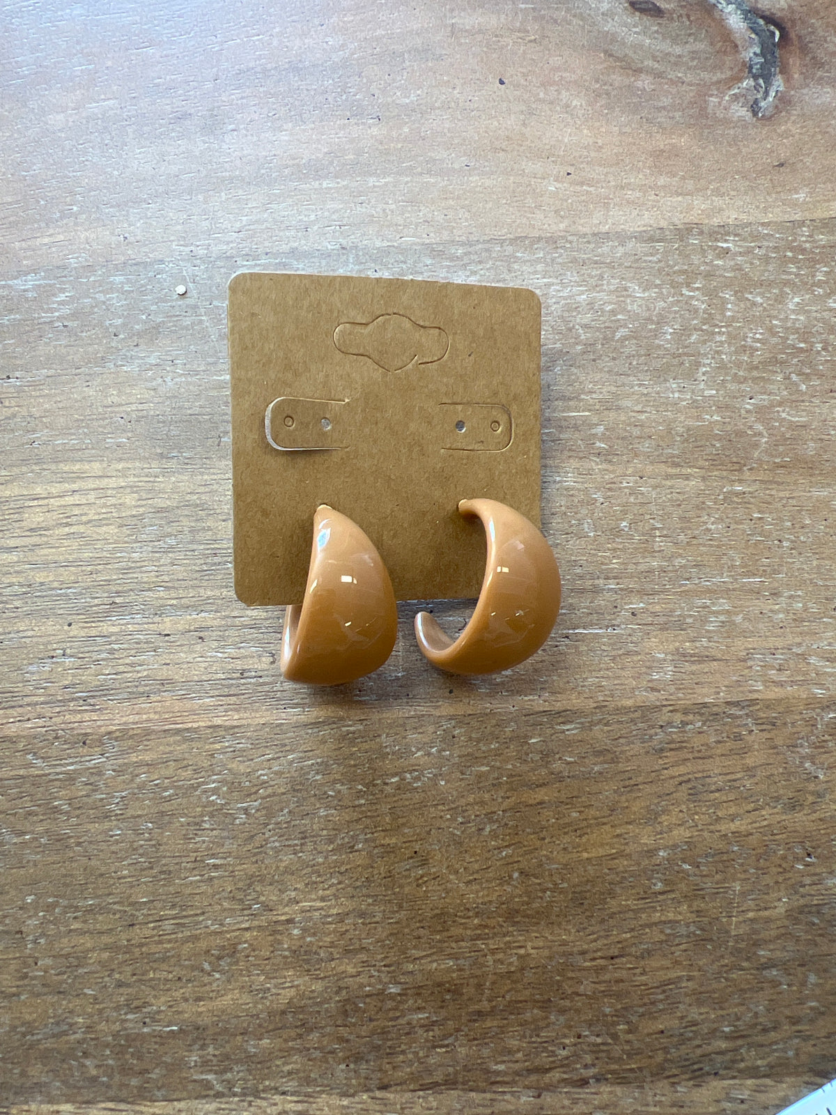 Medium Brown Hoop Earrings