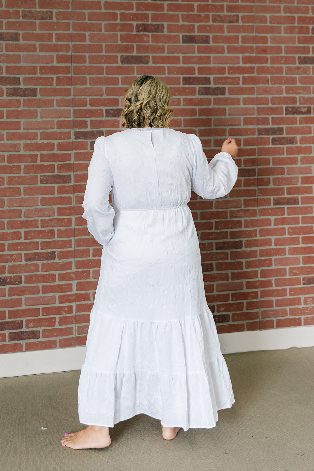 All In White Embroidered Vine