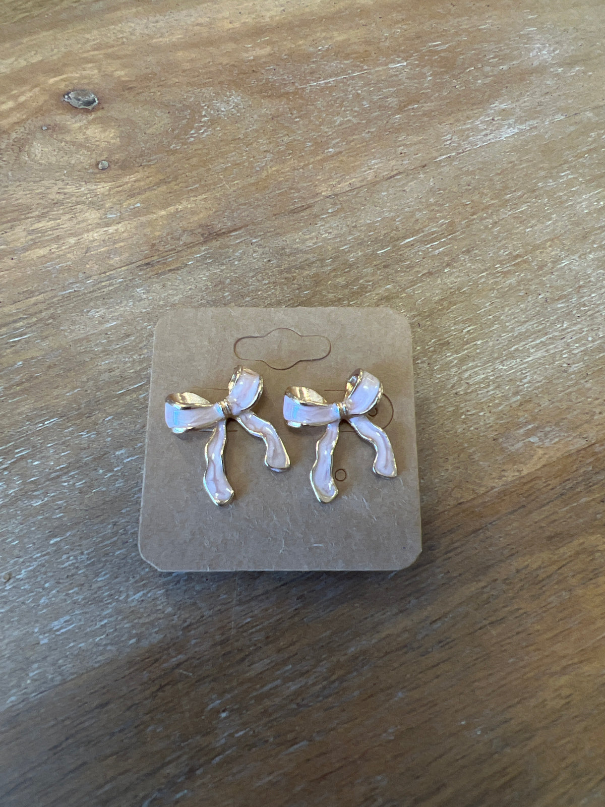 Pink Bow Earrings