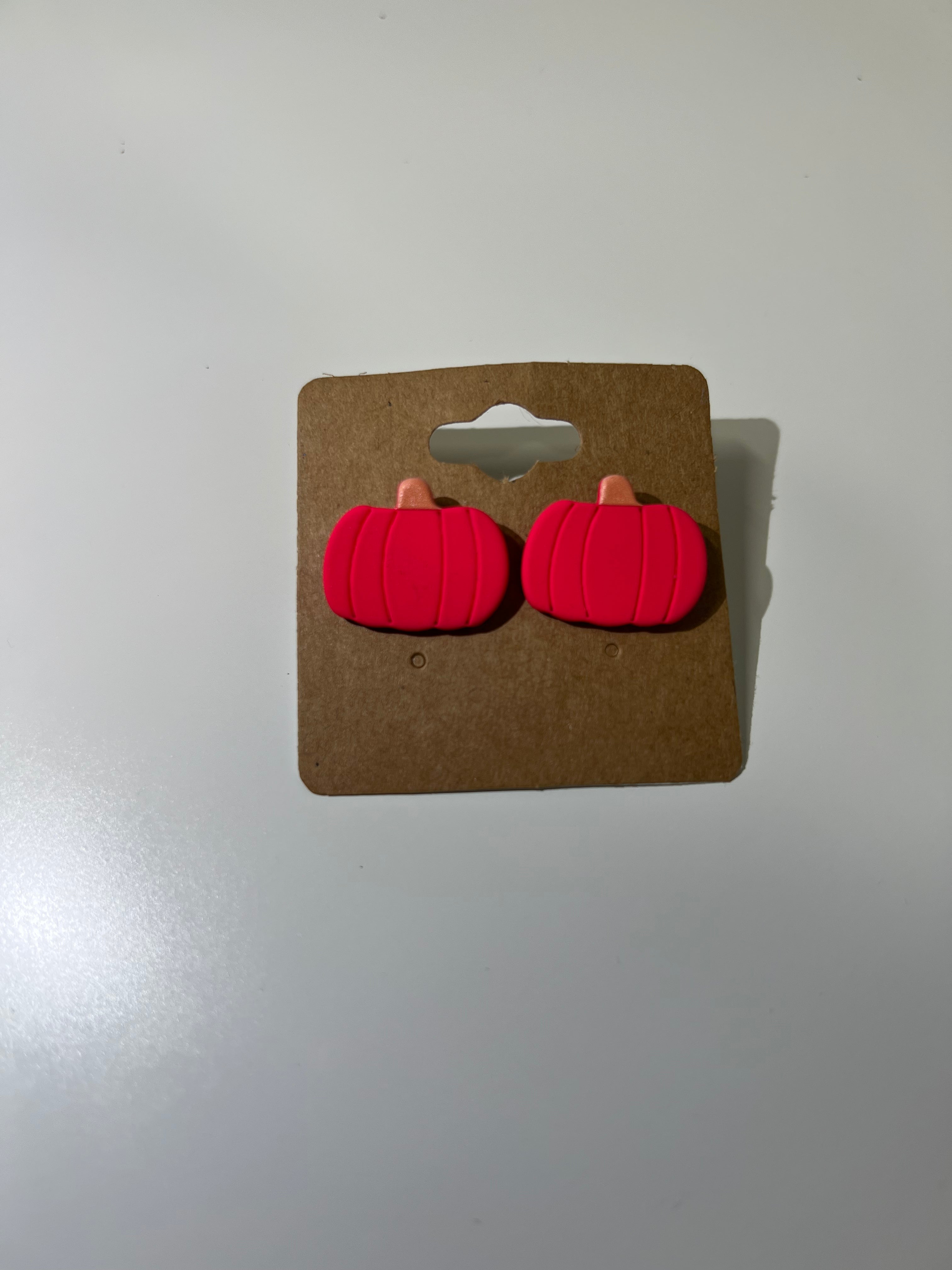 Hot Pink Pumpkin Earrings