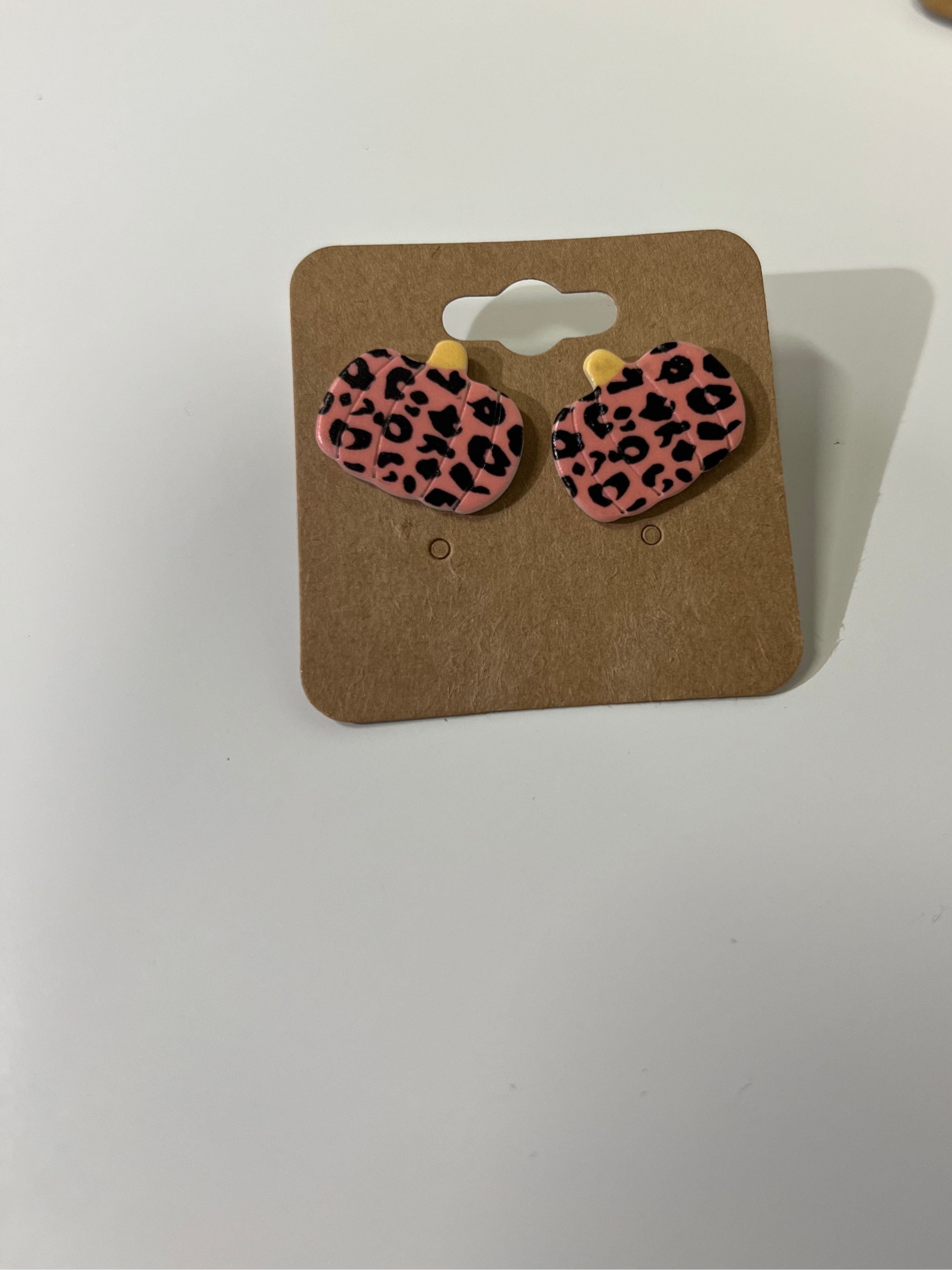 Leopard Pumpkin Earrings