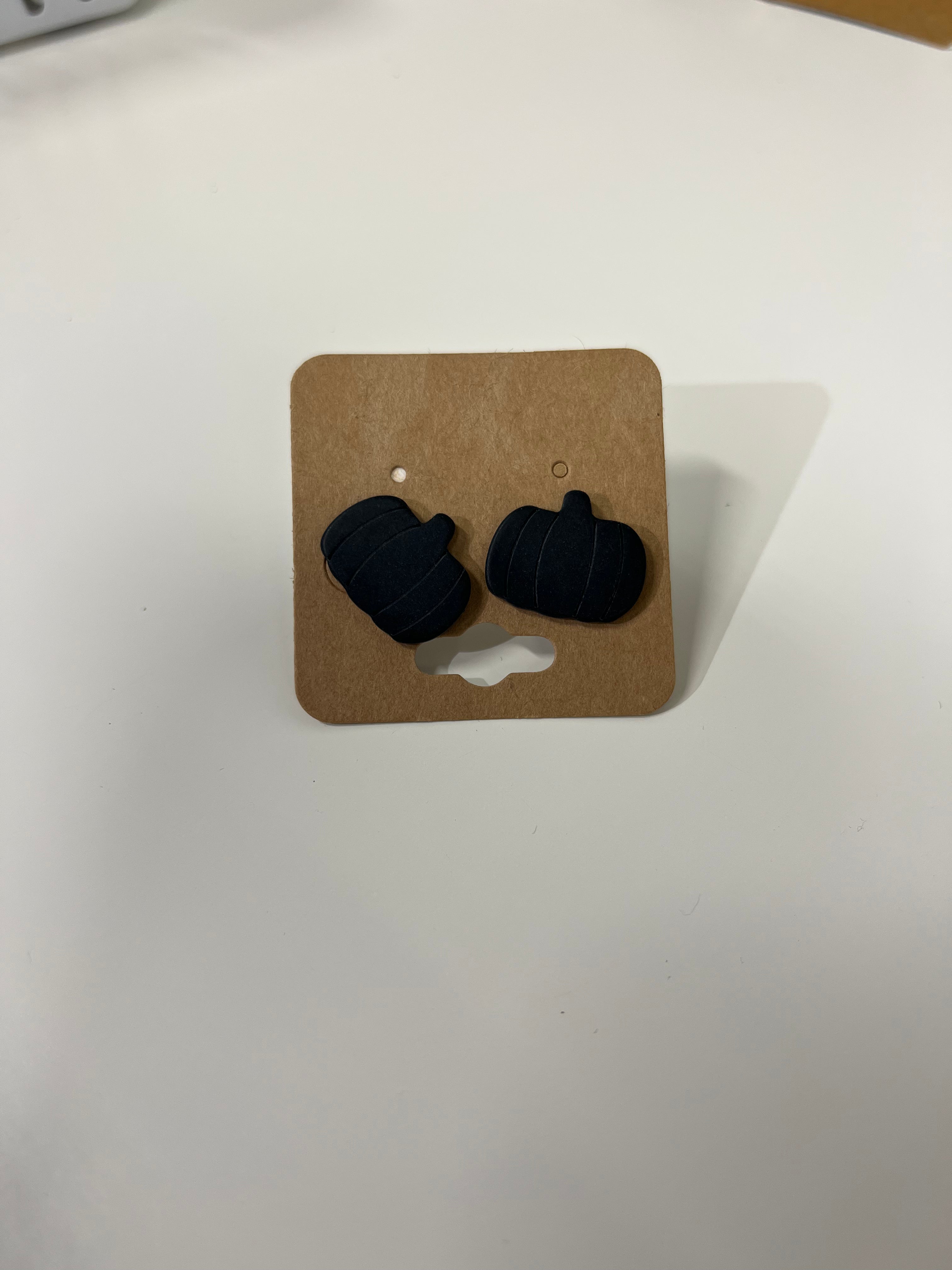 Blackout Pumpkin Earrings