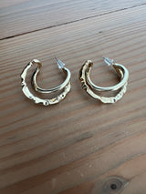 Large Double Hoop Earrings