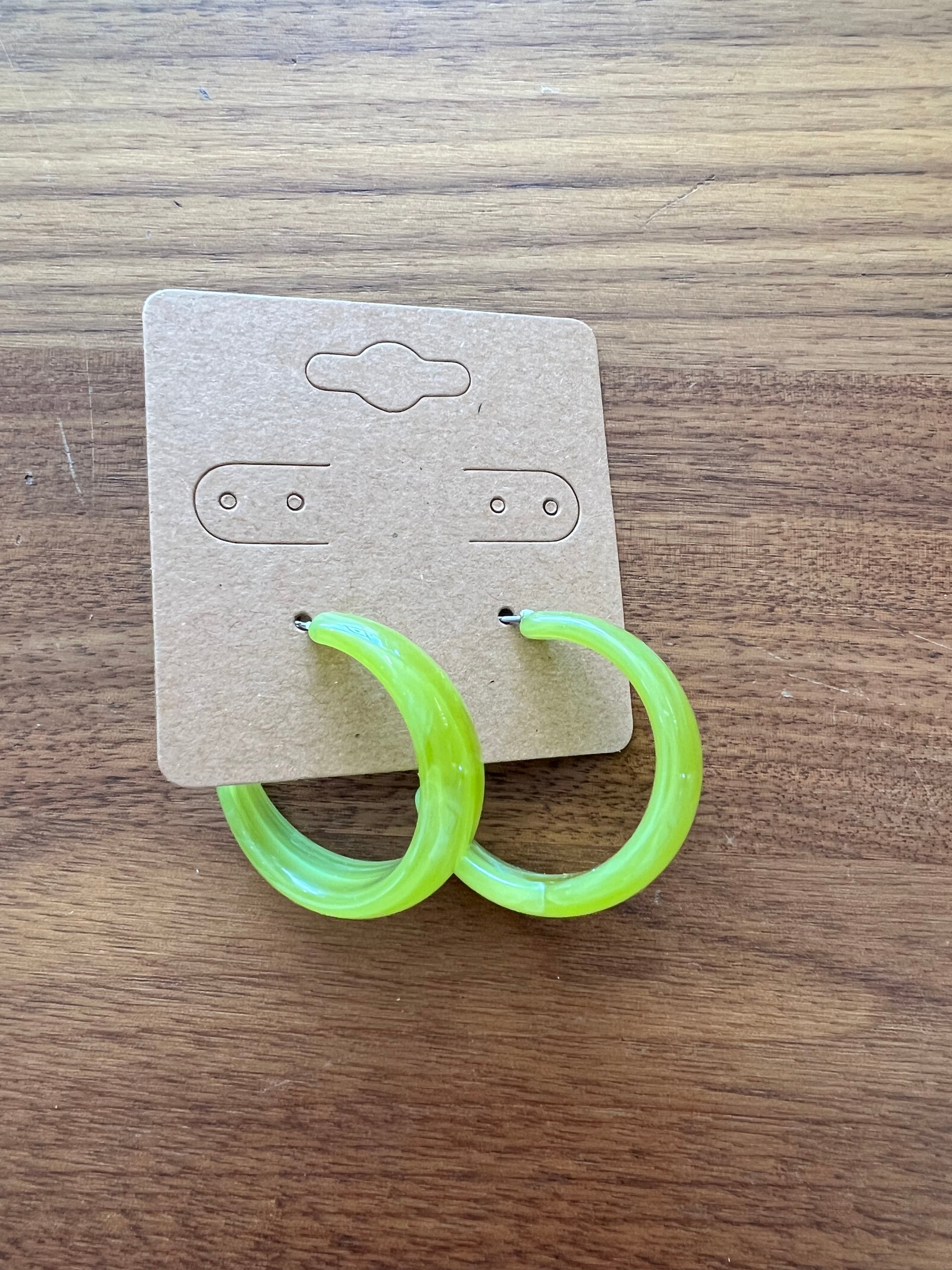 Kiwi Hoop Earrings