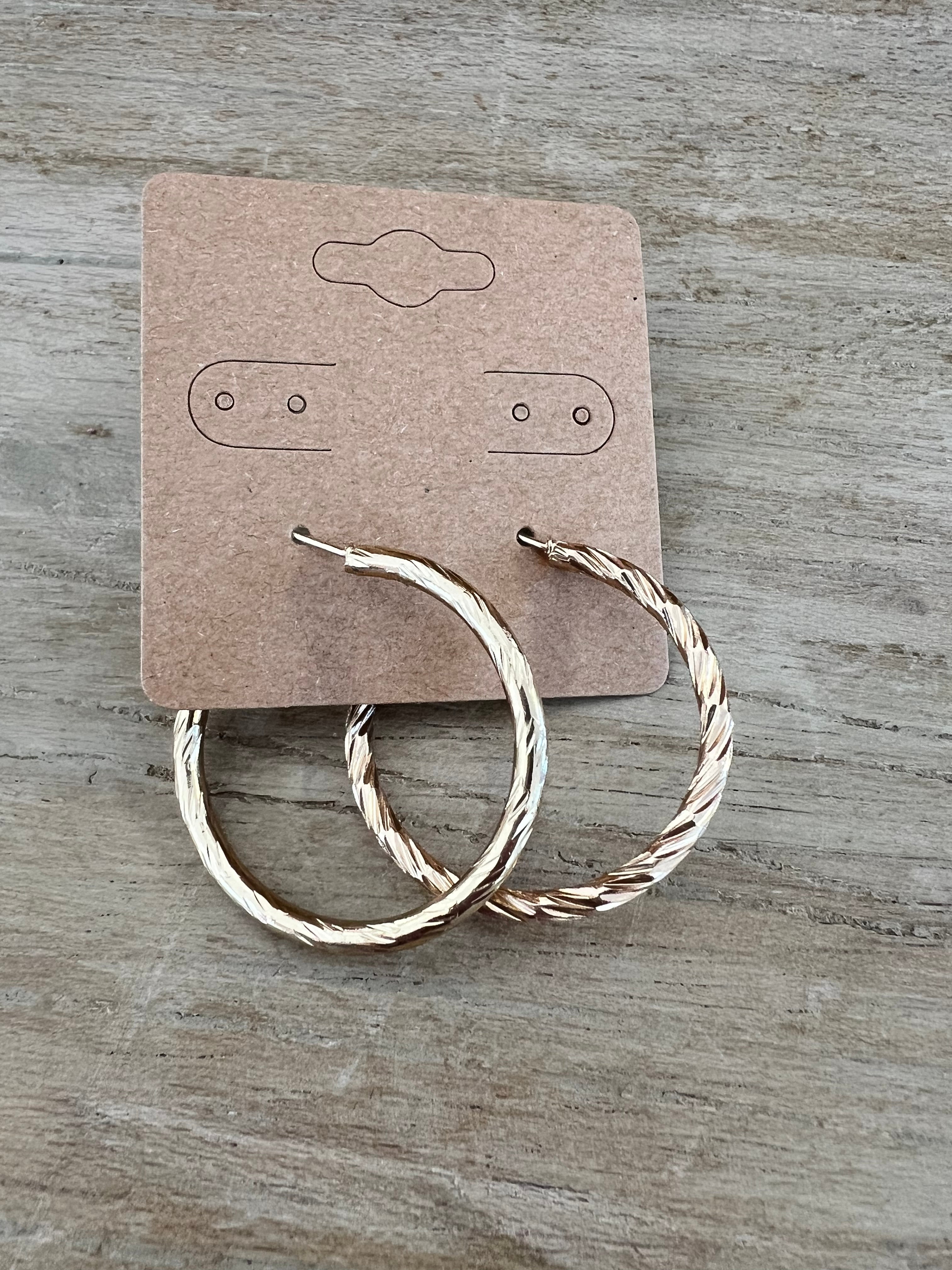 Textured Hoop Earrings