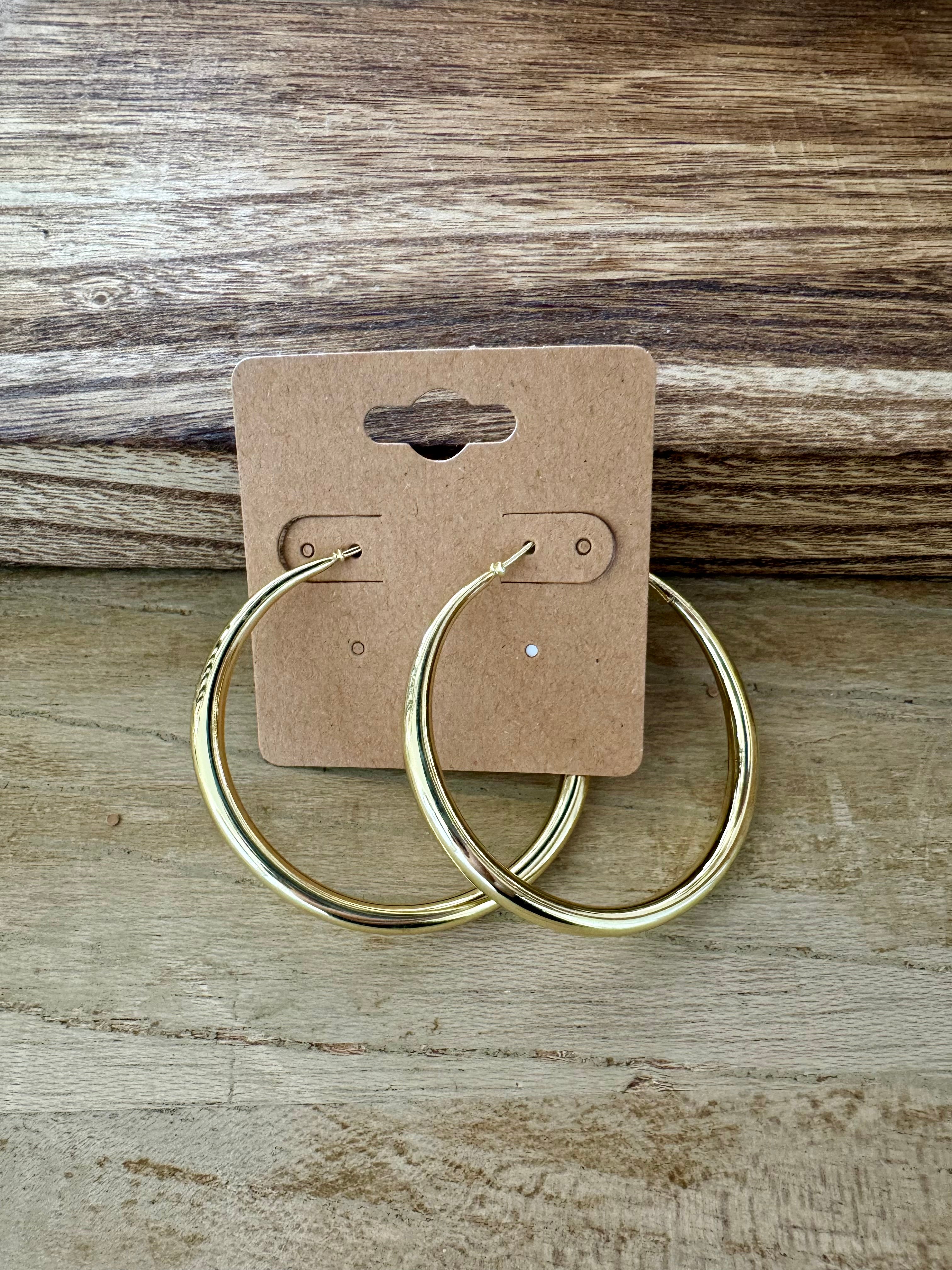 Large Gold Hoop Earrings