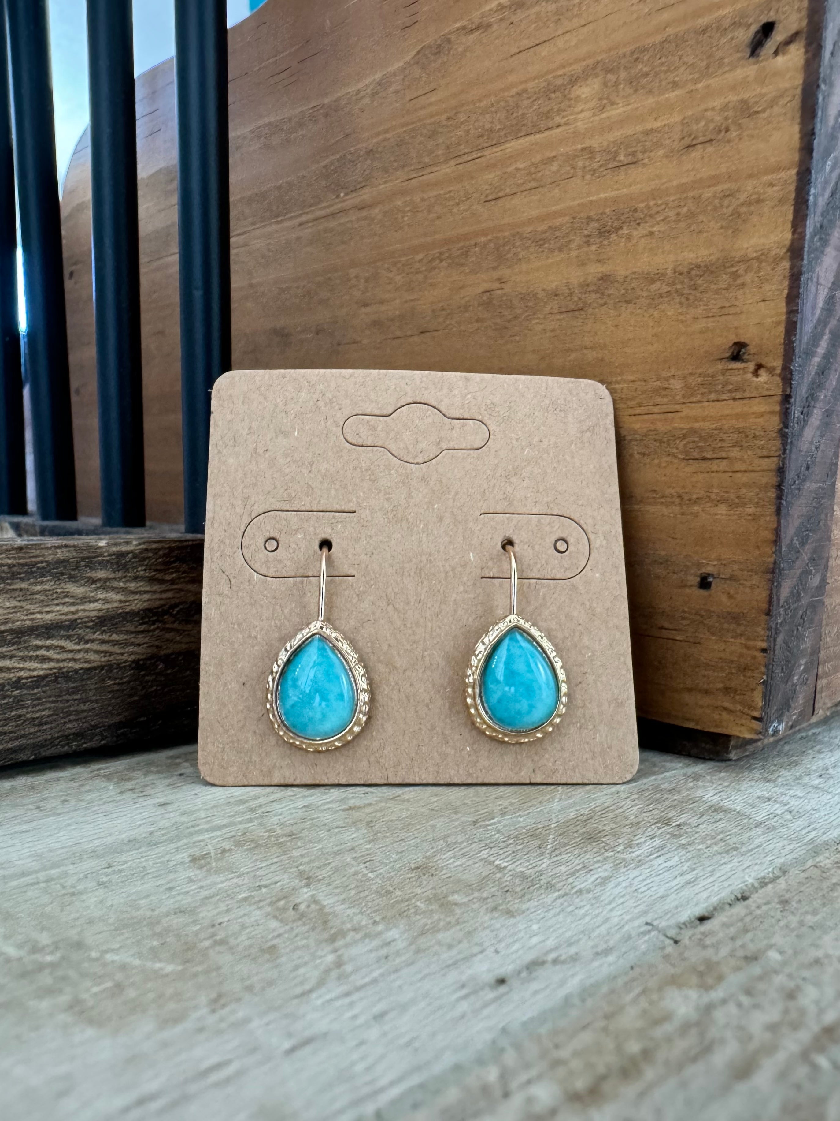 Turquoise Teardrop Earrings