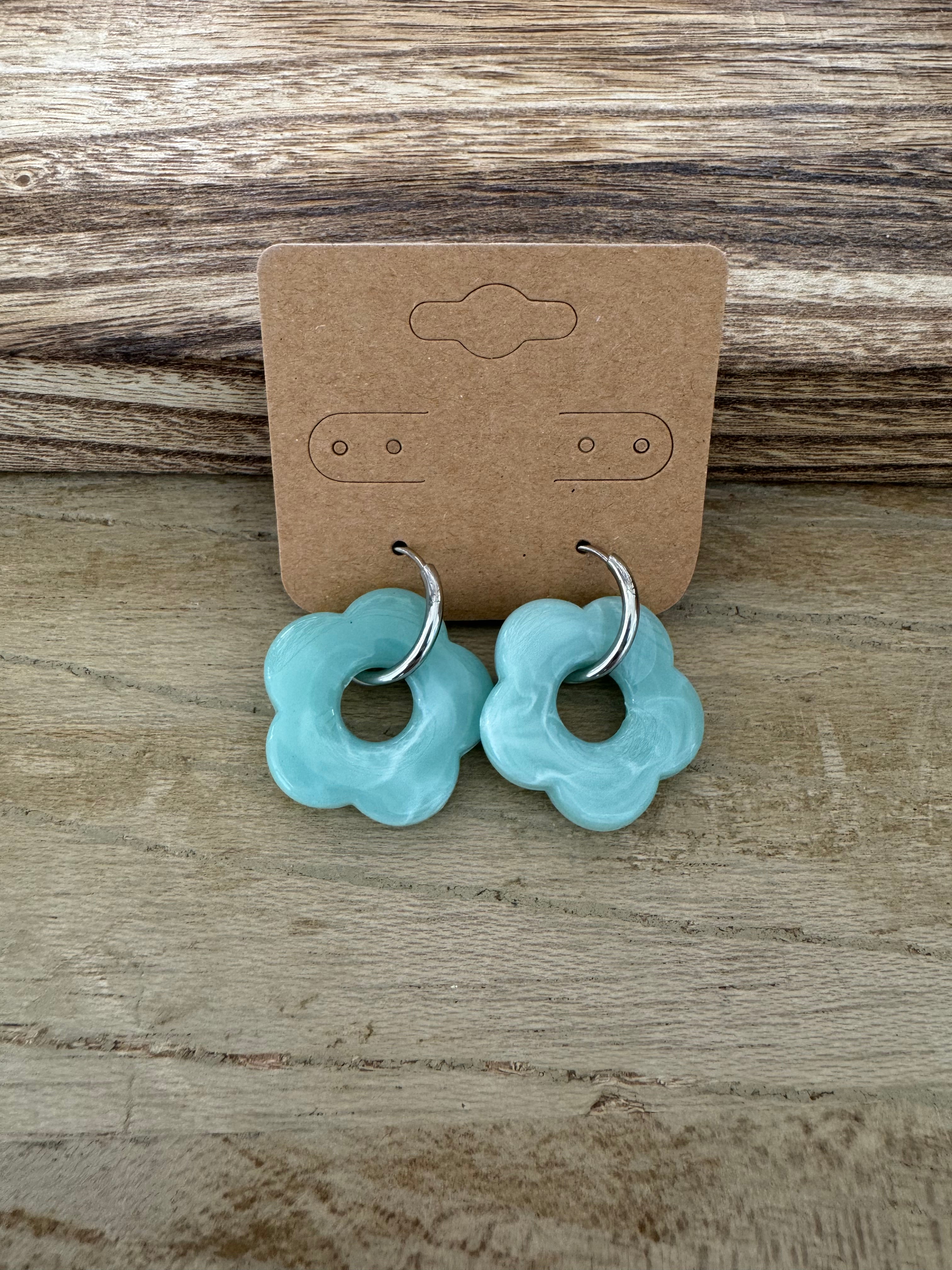 Turquoise Daisy Earrings