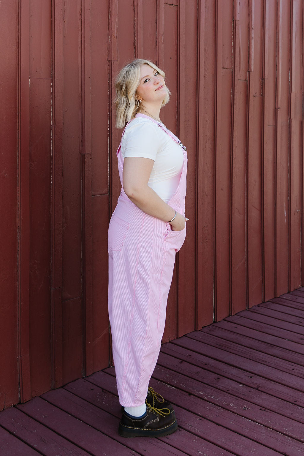 Meredith Overalls In Pink