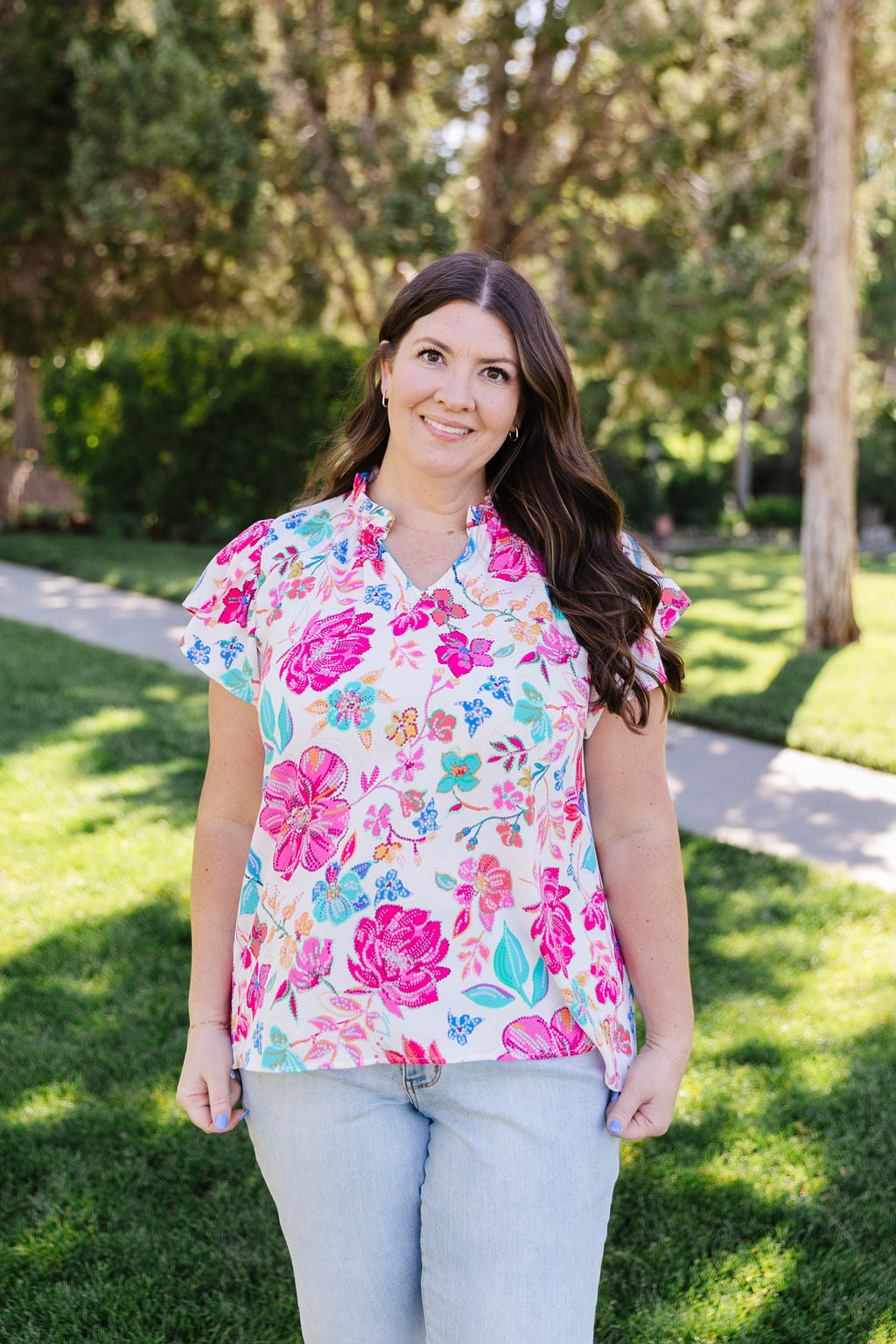 Ophelia Floral Top *ALL SALES FINAL*