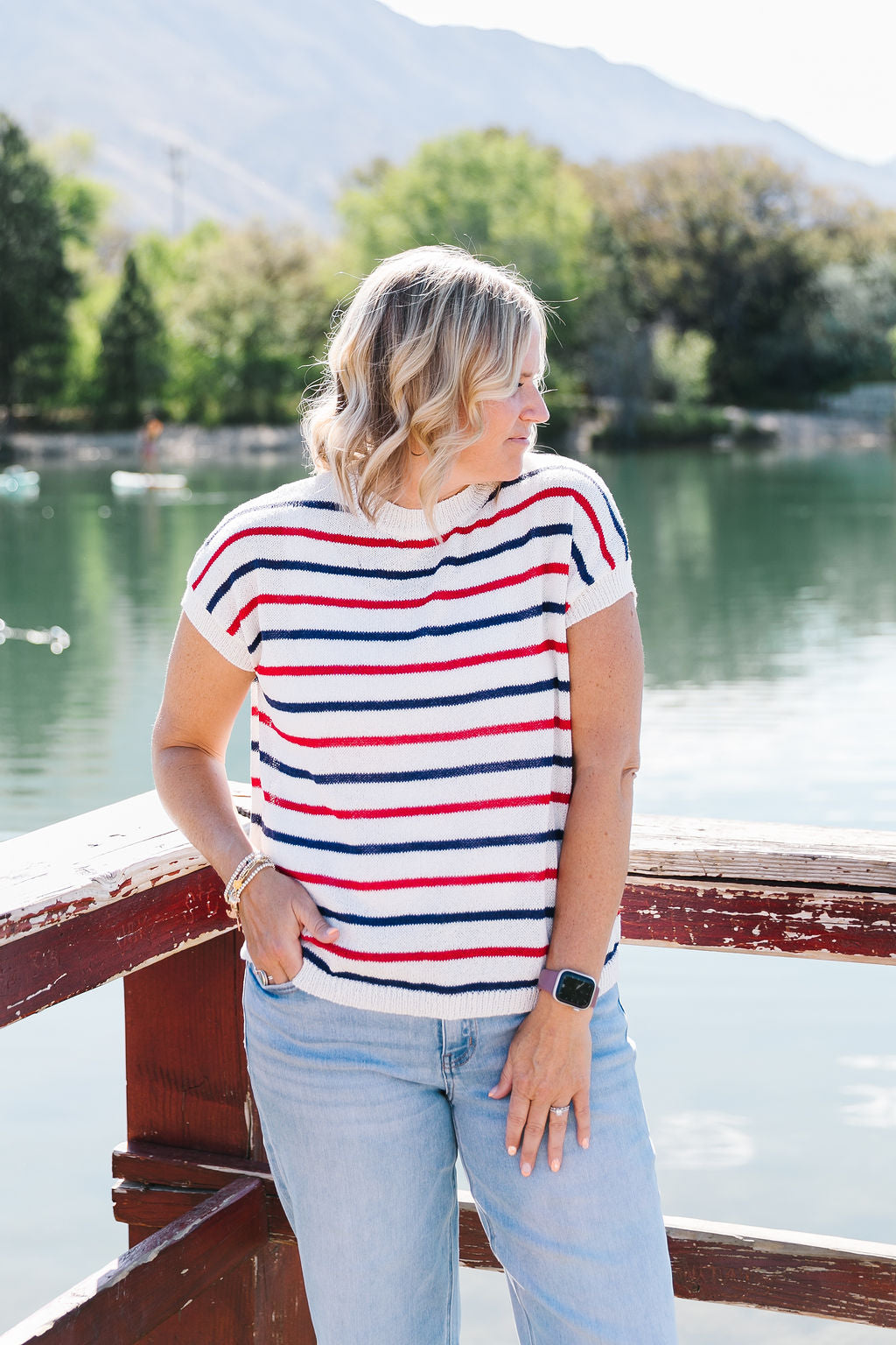 Red White And Blue Top