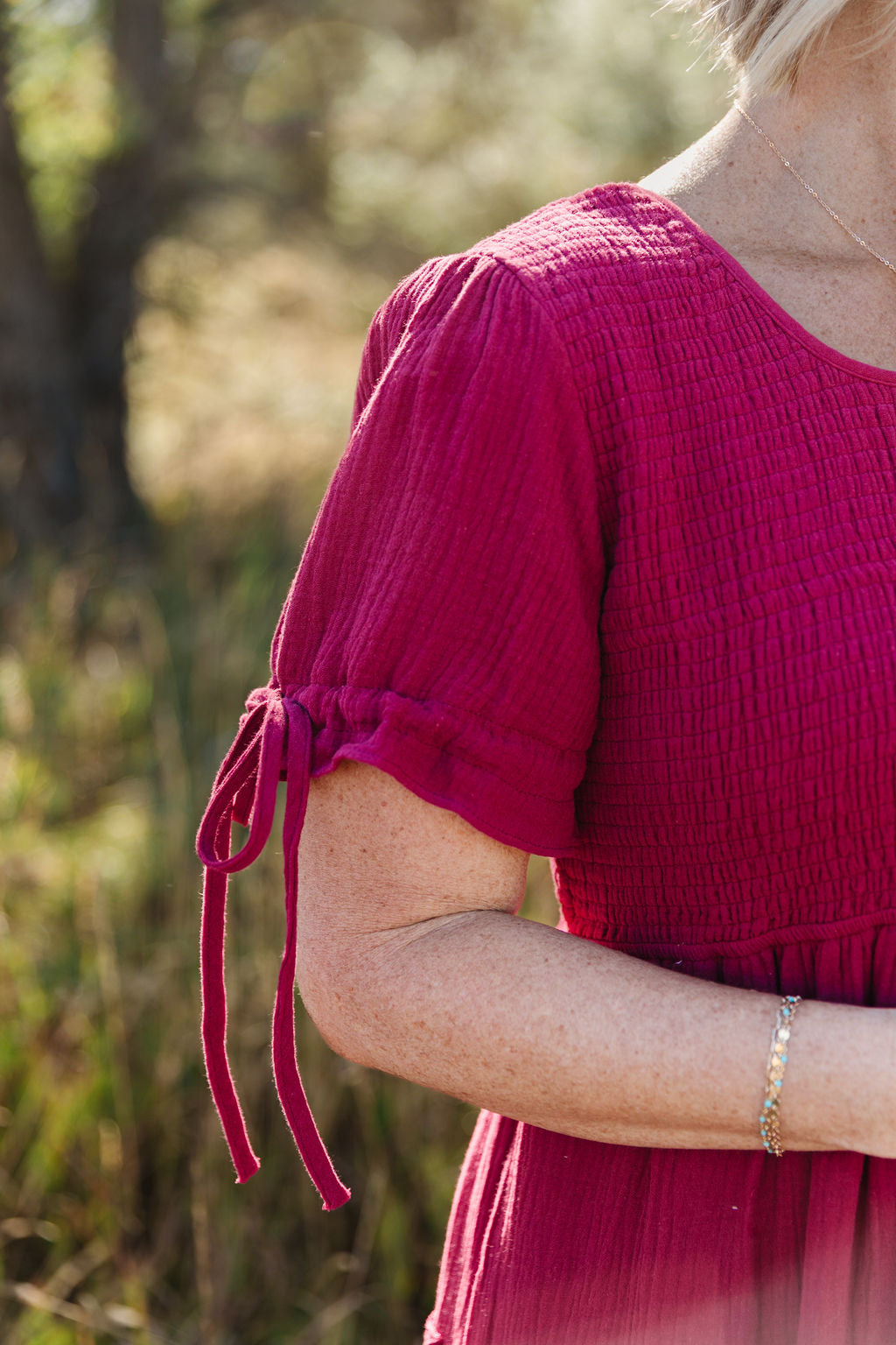 Isla in Raspberry Red