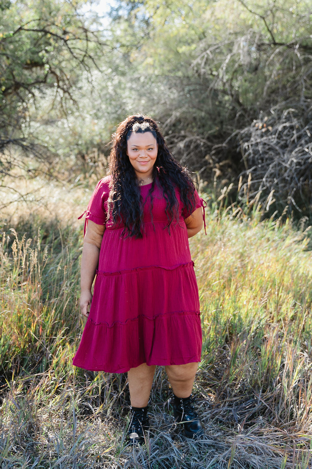 Isla in Raspberry Red