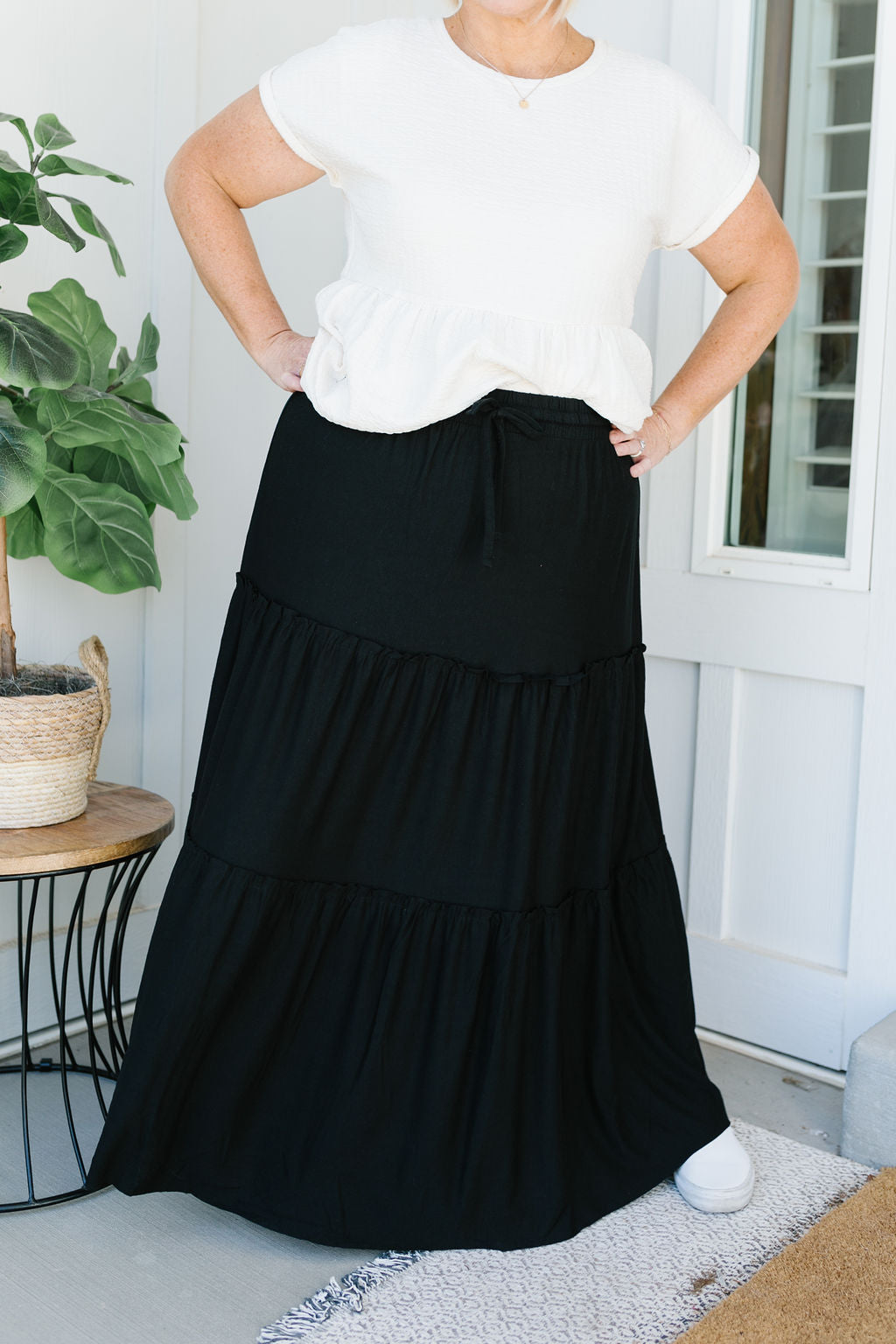 Ivy Maxi Skirt (Black, Navy, Magenta)