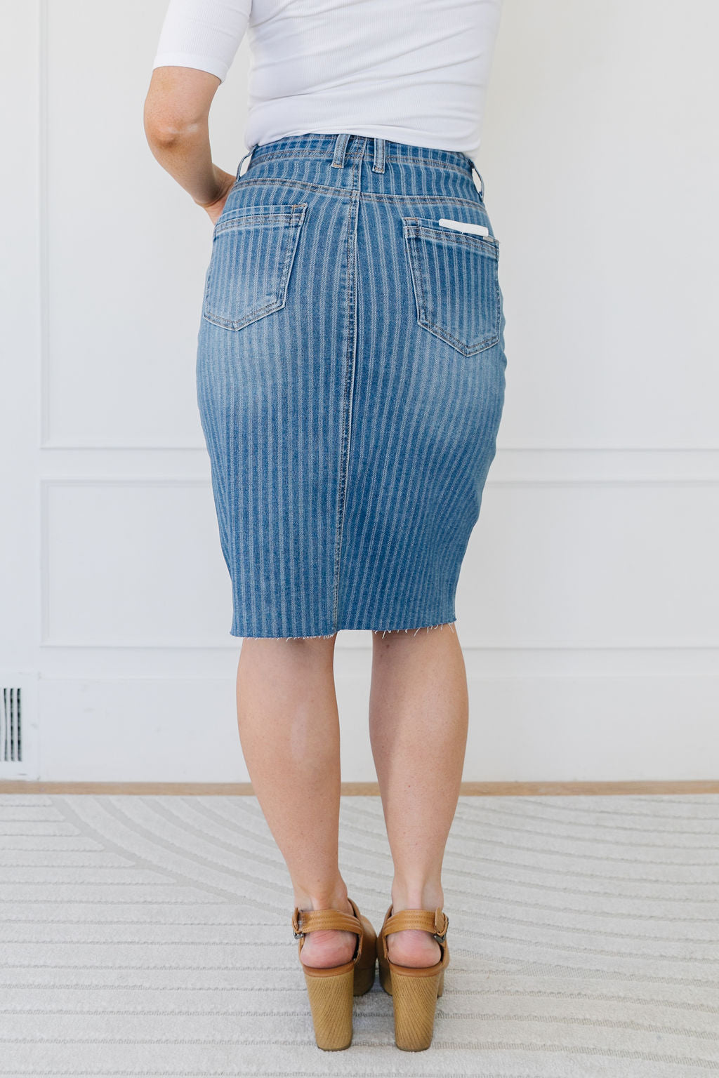 Yara Denim Midi Skirt