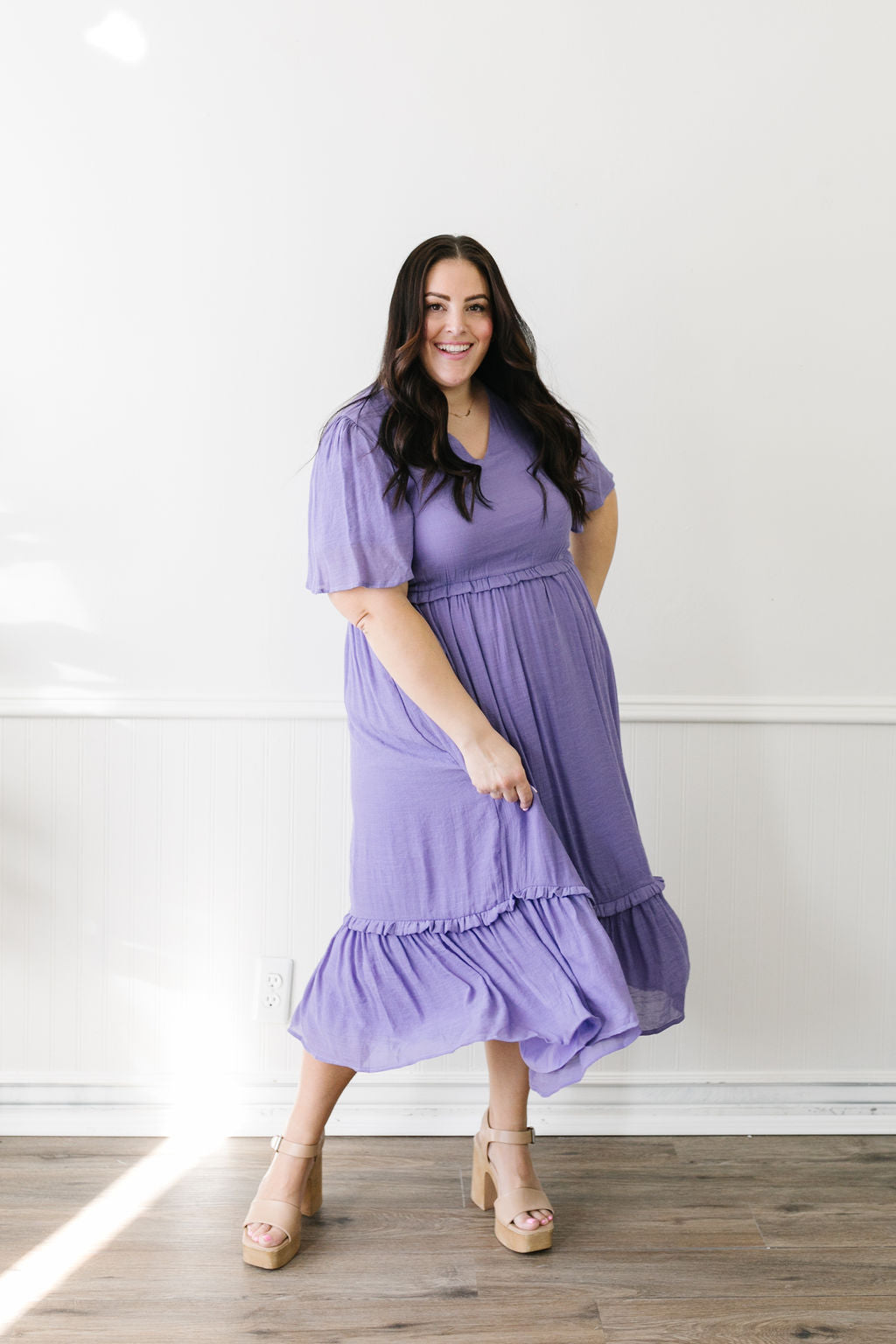 Cadence Maxi (Purple & White)