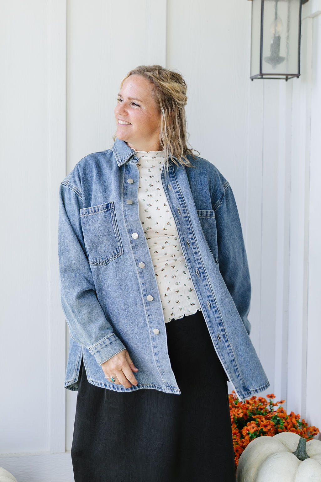 Oleana Denim Shacket