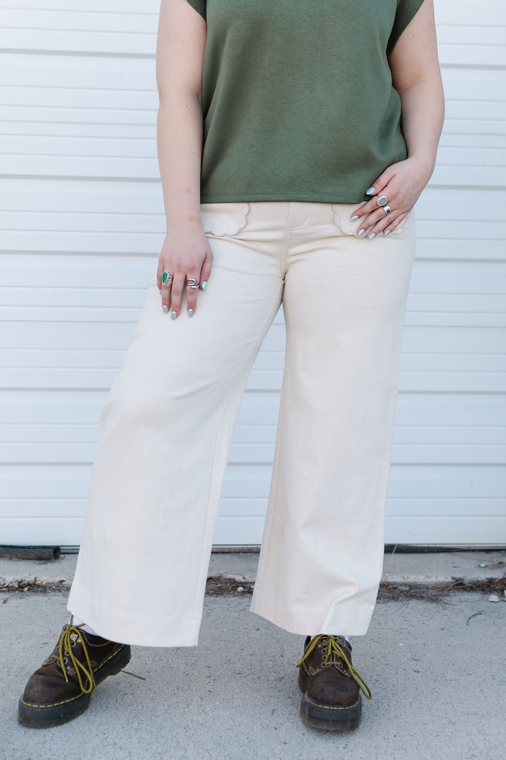 Parker Jeans (Cream or Tan)