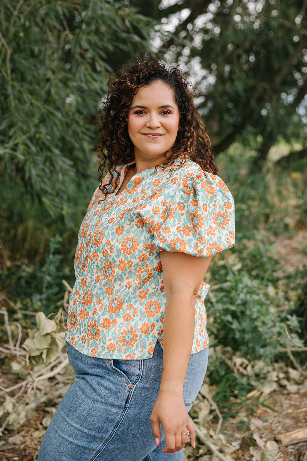 Christina Jacquard Top