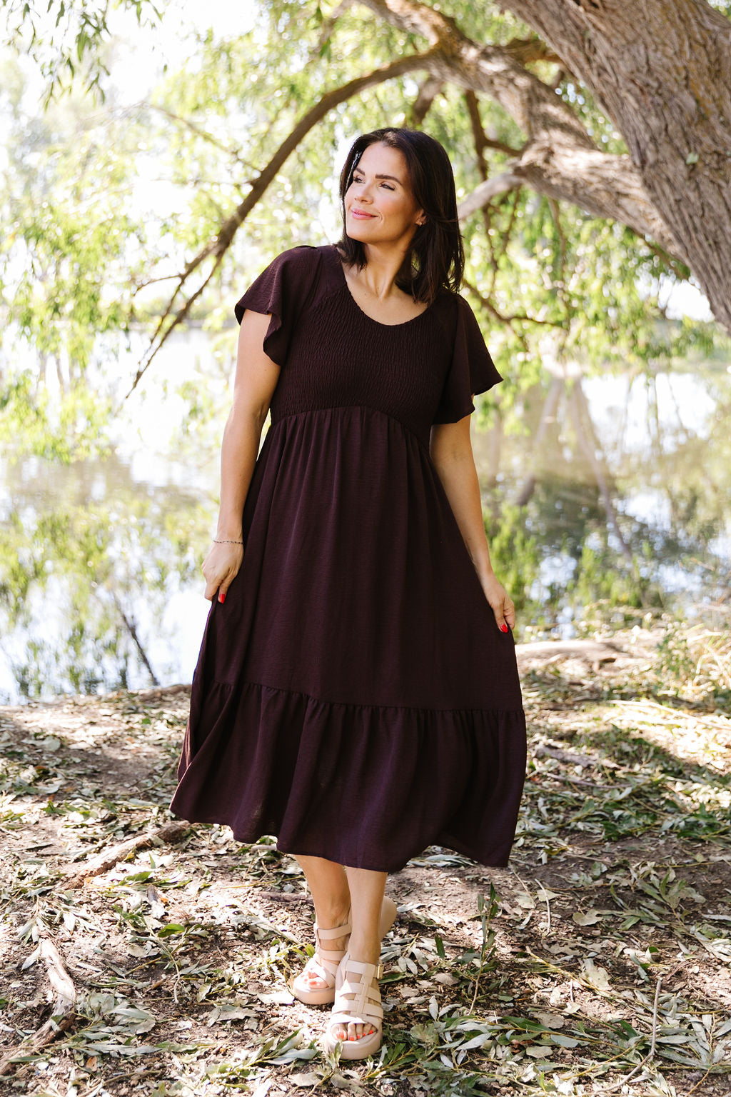 Zoe Midi In Brown