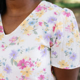 Meadowlark Floral Top *ALL SALES FINAL* (Size S to L Only)