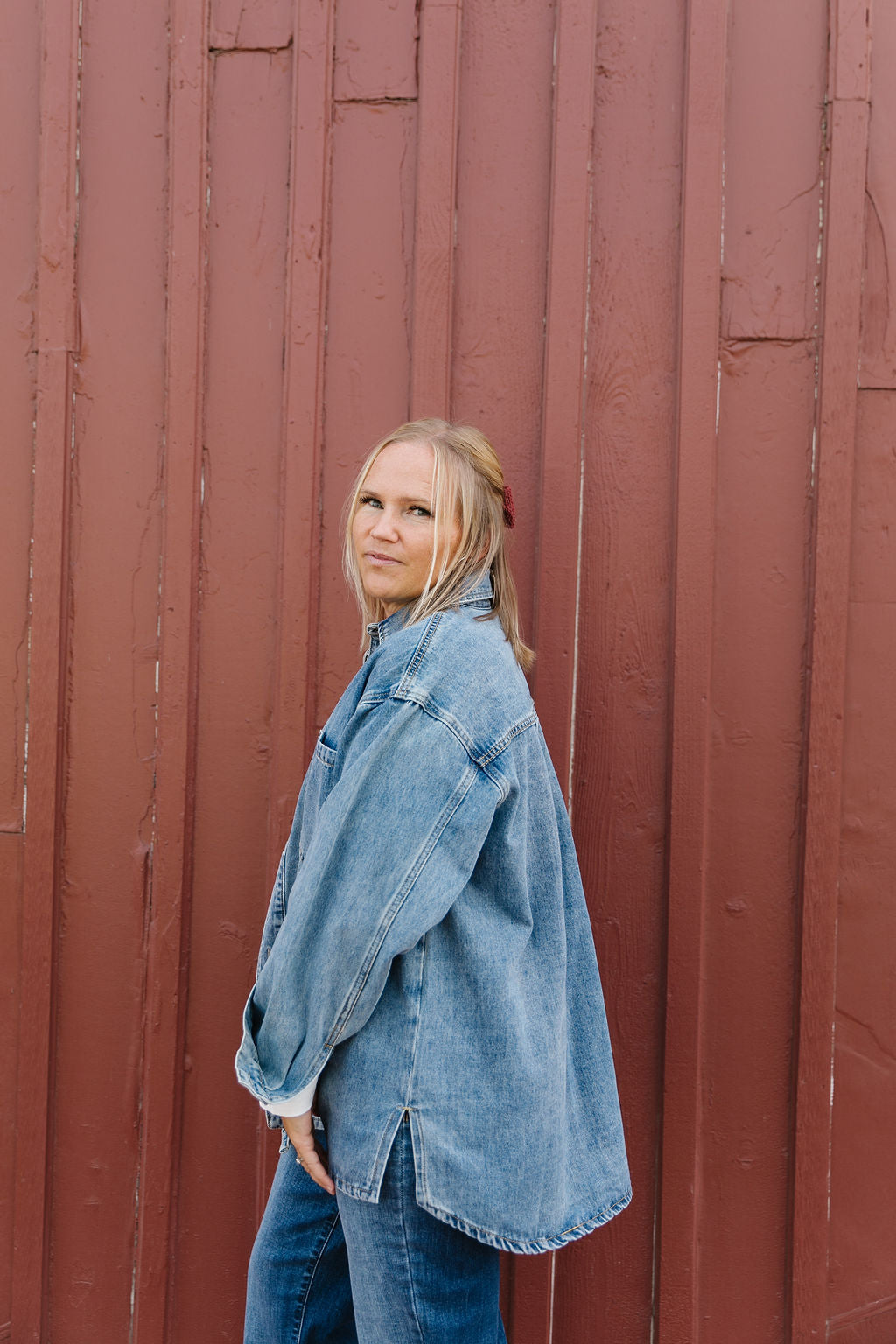 Oleana Denim Shacket