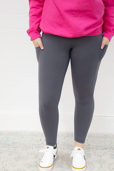 Every Day Leggings With Pockets In Charcoal
