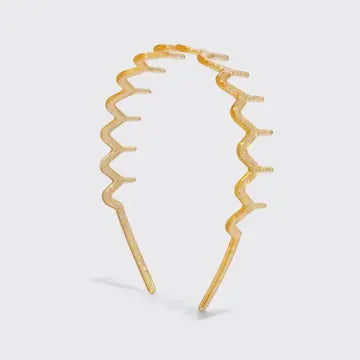 KITSCH Gold & Silver Zigzag Headbands