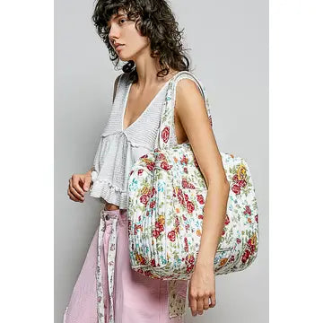 Quilted Overnighter Tote Bag