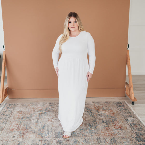 All In White Maxi (S, M Only)